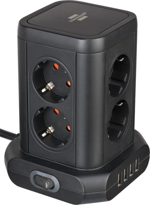 m 8 AC outlet(s) Indoor Black