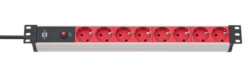 Brennenstuhl Steckdosenleiste Alu-Line 48.3cm 8x 2m rot