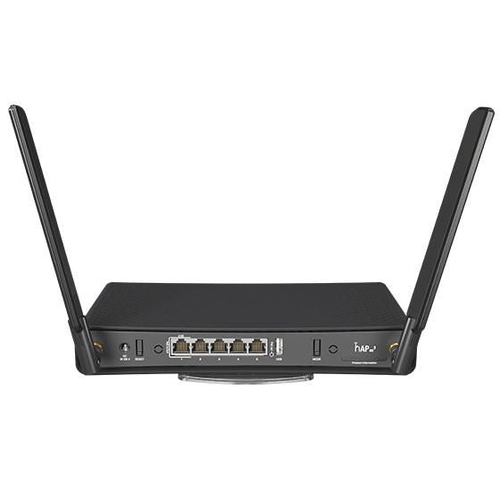 Mikrotik hAP ax3 wireless router Gigabit Ethernet Dual-band (2.4 GHz / 5 GHz) Black