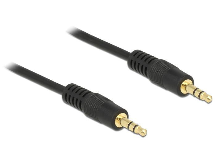 Klinkenkabel 3,5 mm 3 Pin Stecker > Stecker 1 m schwarz