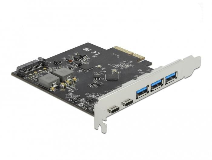 PCI Express x4 Karte zu 2 x USB Type-C™ + 3 x USB Typ-A - SuperSpeed USB 10 Gbps