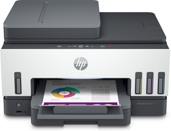 HP Smart Tank 7605 All-in-One - Multifunction printer - colour - ink-jet - refillable - Letter A (216 x 279 mm)/A4 (210 x 297 mm) (original) - A4/Lega