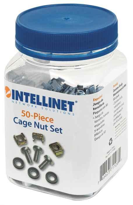 Set of cage nuts, screws and