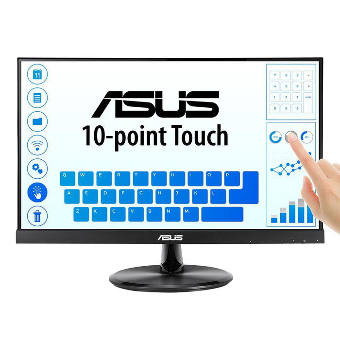 ASUS VT229H - LED monitor - 21.5" (22" viewable) - touchscreen - 1920 x 1080 Full HD (1080p) - IPS - 250 cd/m² - 1000:1 - 5 ms - HDMI, VGA - speakers