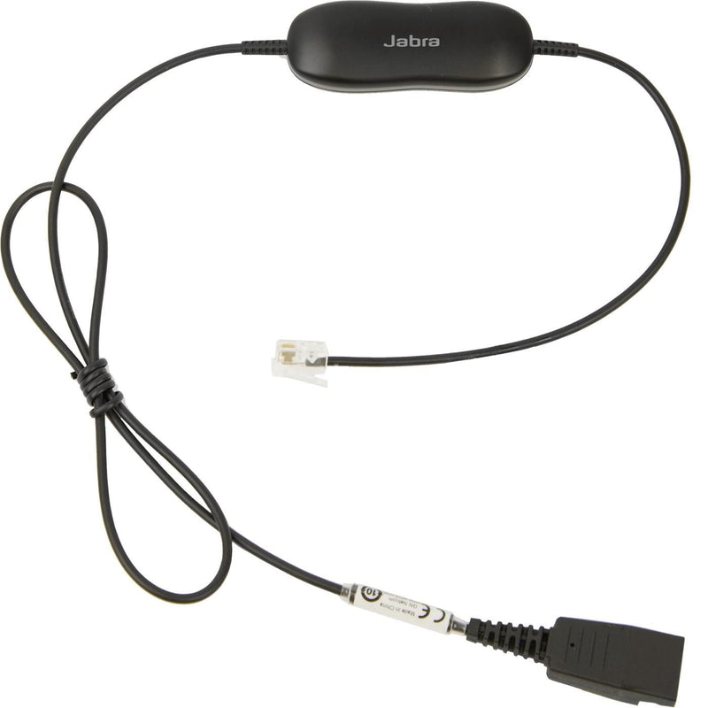 Jabra Smart Cord QD to RJ9 straight with 8-position switch configurator for Avaya one-X Telephone system for 96XX Series