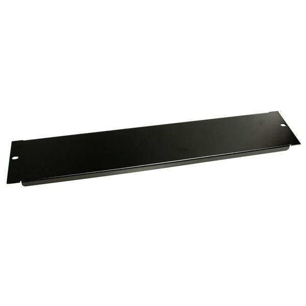Startech 2U Blanking Panel - Steel Rack Mount Filler Panel - for 19in Server Rack Enclosure or Cabinet - Black Rack Panel (BLANKB2) - Blank panel - bl