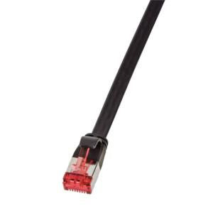 Logilink Patch Cable Flat Cat.6A Shielded 20,0m black