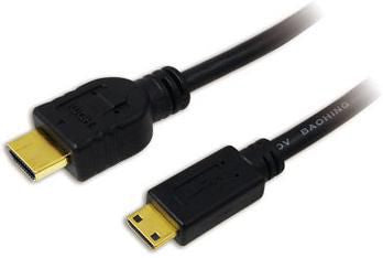 Logilink HDMI-Kabel Ethernet A -> mini St/St 1.00m sw
