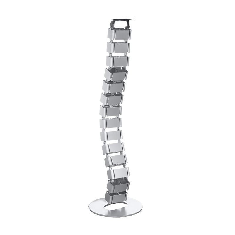 Flexible cable channel, 800x68 mm (18 joints), silver