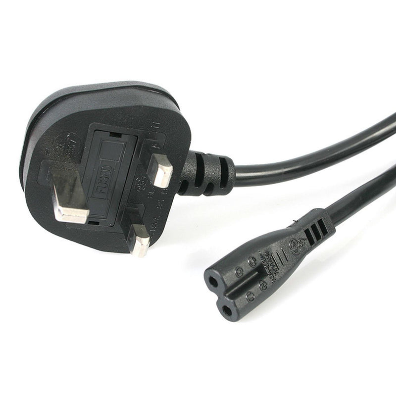 StarTech 3ft (1m) UK Laptop Power Cable, BS 1363 to C7, 2.5A 250V, 18AWG, Black, AC Notebook/Laptop Replacement Cord, Printer Cable, UK Laptop Charger