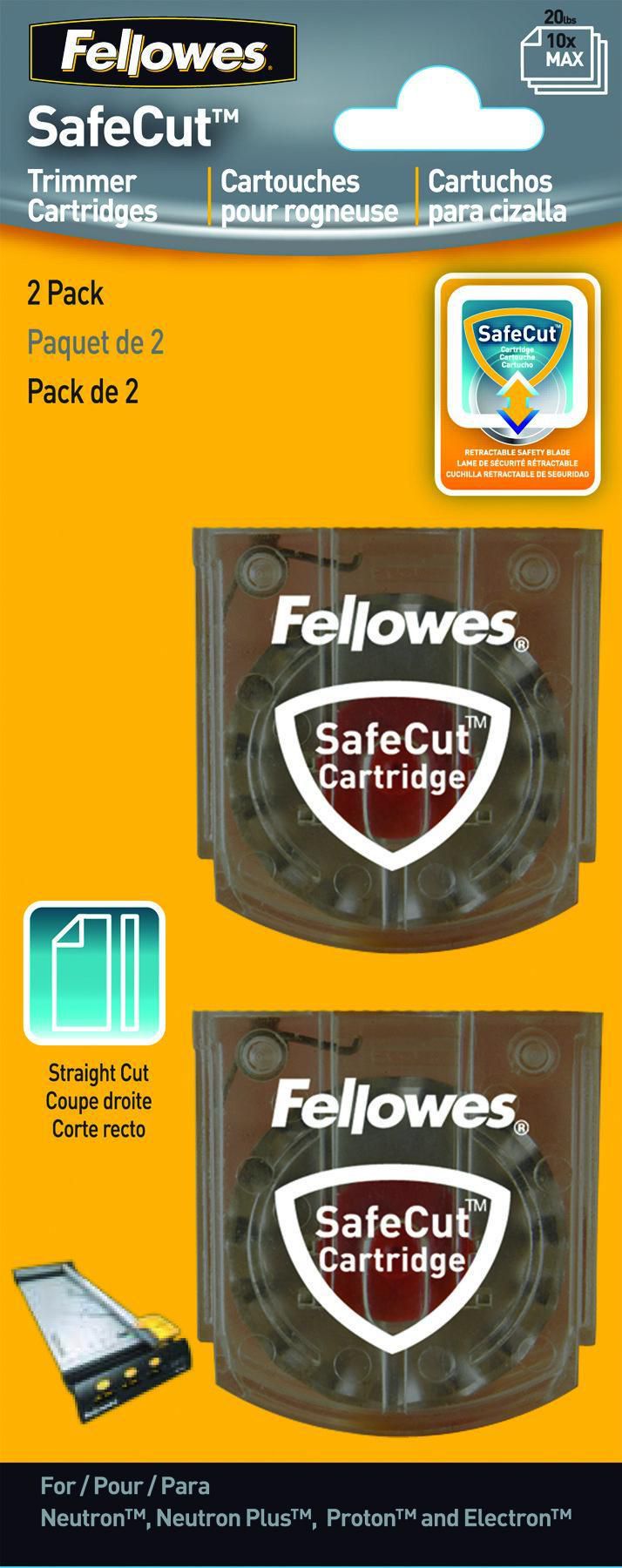 Safecut Rotary Trimmer Blades - 2pk Straight