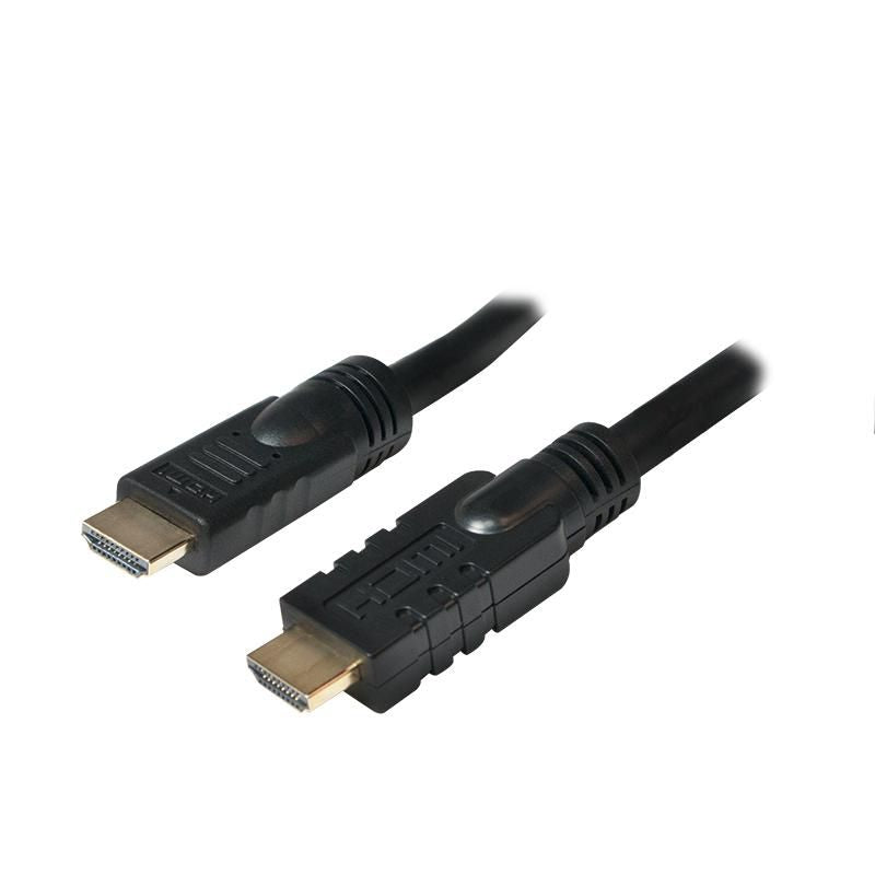 Logilink HDMI cable, A/M to A/M, 4K/30 Hz, amplifier, black, 10 m