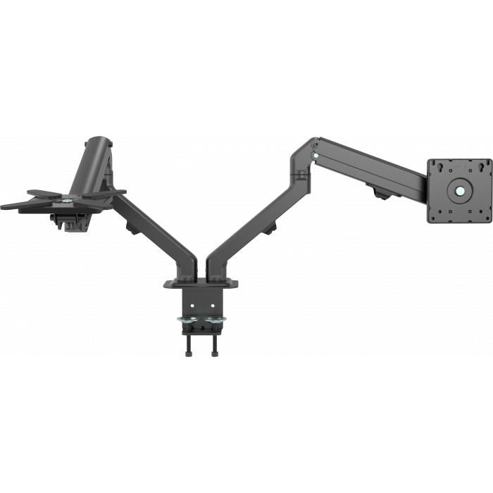 Vision VFM-DAD/4 – Montagekit – verstellbarer Arm – für 2 LCD-Displays oder LCD-Display und Notebook/Tablet – Aluminium, Stahl – mattschwarz – Bildschirmg