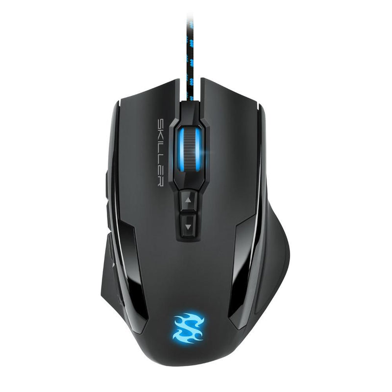 Sharkoon Skiller SGM1 Gaming Mouse kabelgebunden ergonomisch optisch 12 Tasten Black