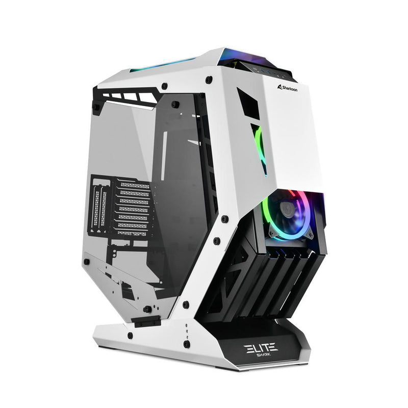 Sharkoon ELITE SHARK CA700 (schwarz/wei, Seitenteil aus gehrtetem Glas)