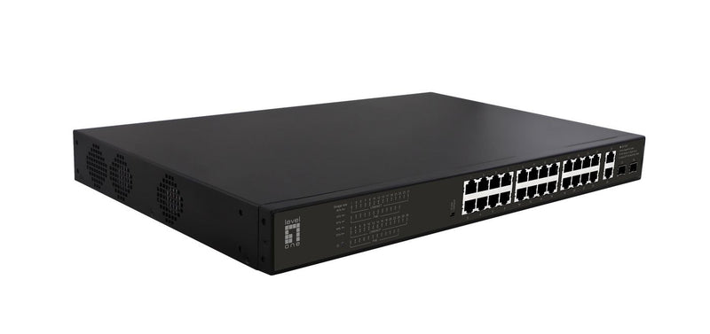 Switch 24x GE GEP-2821 2xGE 2xGSFP 19 390W 24xPoE+