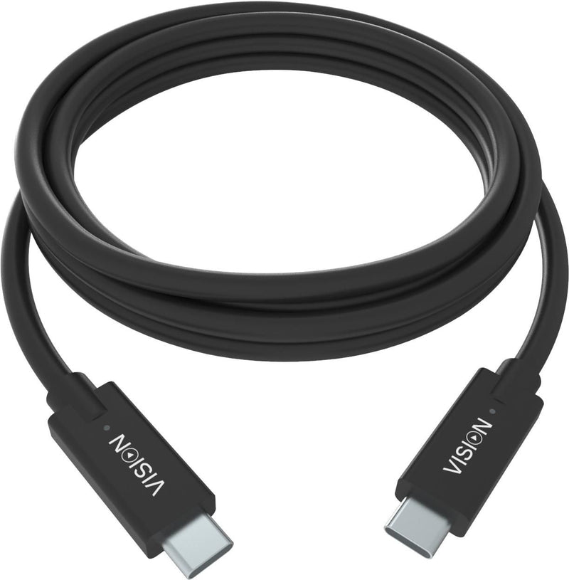 1 m USB C cable -USB 3.2 gen 1 10 gbps - supports 5 a charging current - USB C 3.2 (m) to USB C 3.2 (m) - outer diameter 5 mm - 32+24 awg - black