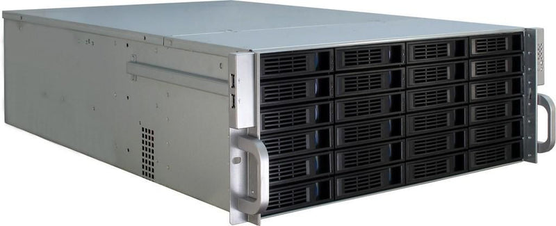 Inter-Tech 4U-4424 - Rack - Server - Metall - Schwarz - Silber - ATX,EATX,EEB,Mini-ITX,uATX - 4U