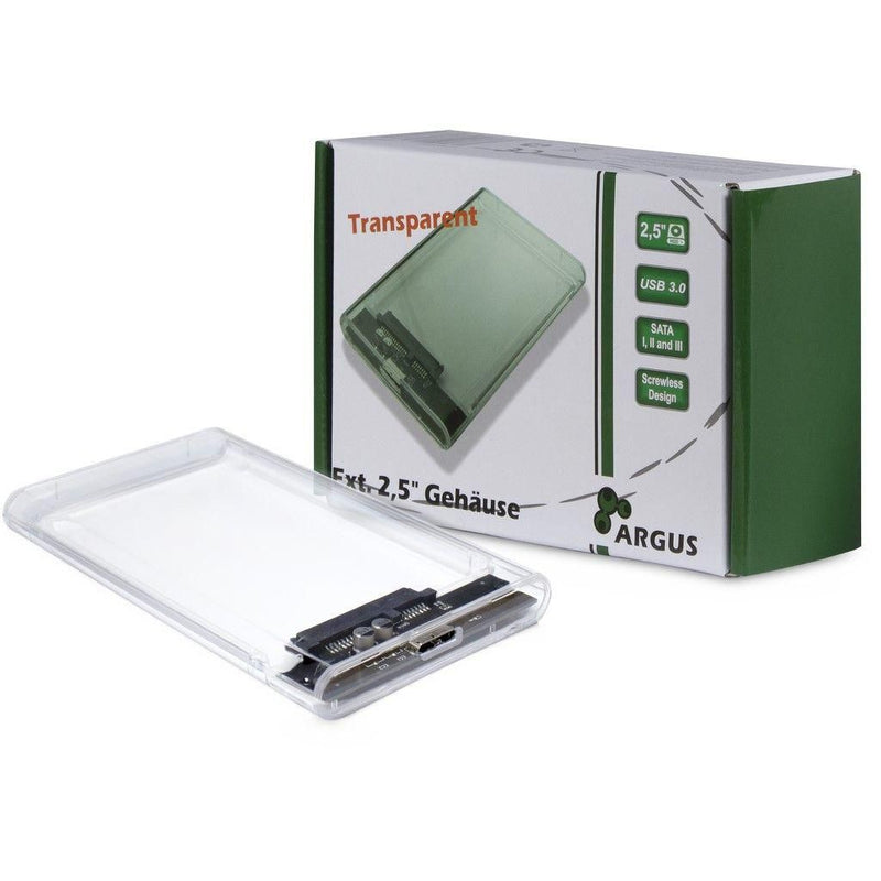 Inter-Tech HDD Gehäuse 2,5 Argus GD-25000 USB 3.0 transpare