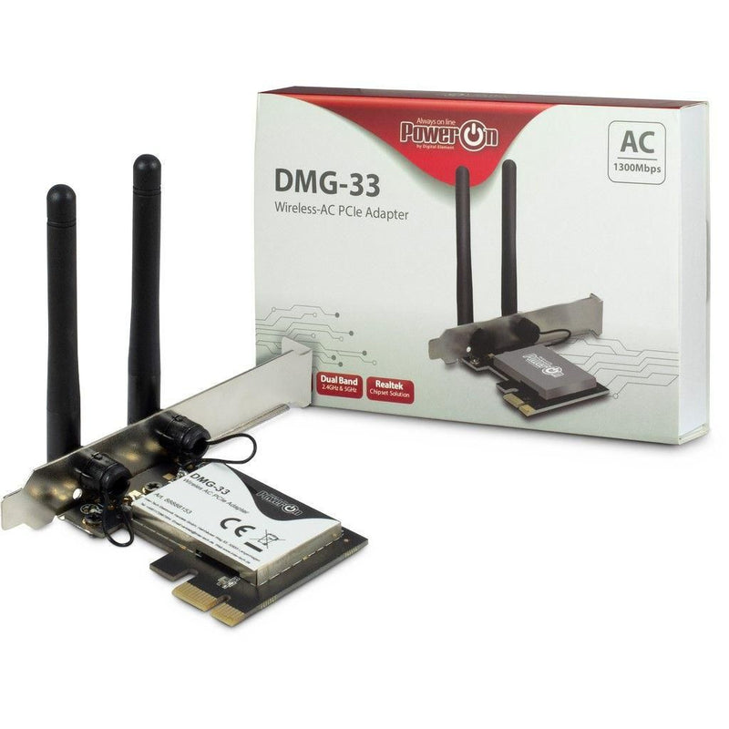 Inter-Tech Wi-Fi 5 PCIe Adapter DMG-33 3dBi Antenne 1300Mbps retail
