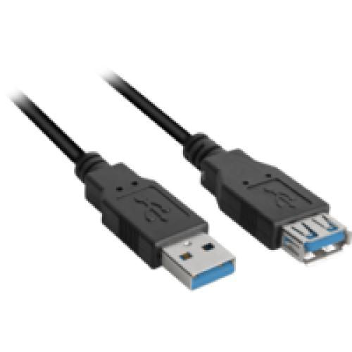 Kabel USB 3.0 Verlängerung 2.0m schwarz