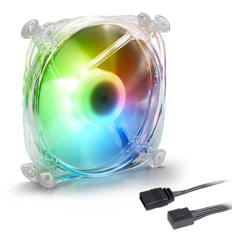 120mm Sharkoon SHARK Disc PWM RGB Fan (transparent, 120 mm)