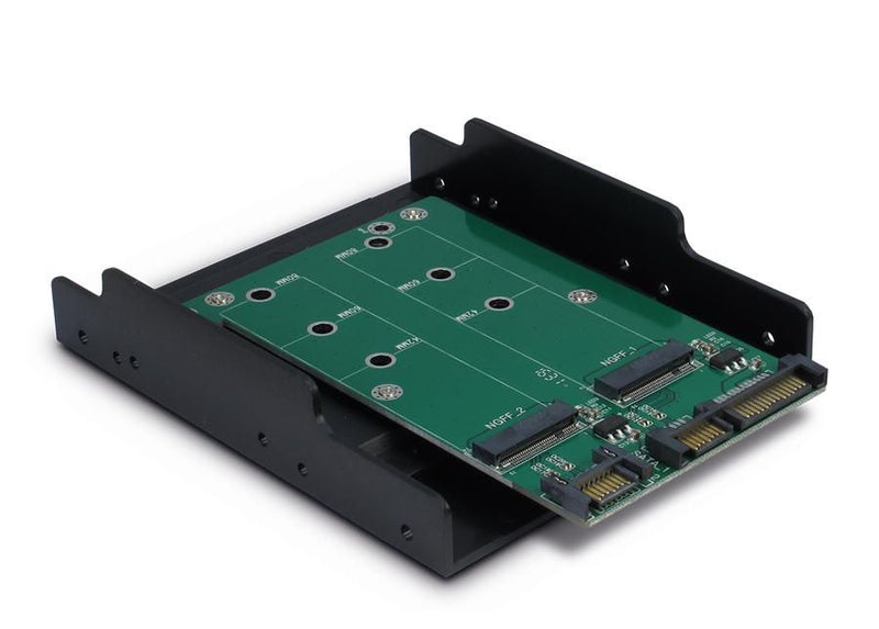 Inter-Tech Trägerrahmen KT005B PCI 3,5 2xSATA -> 2xM.2 SATA retail