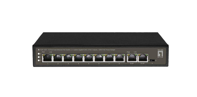 Switch 8x FE FGP-1031 2xGE 120W 8xPoE+