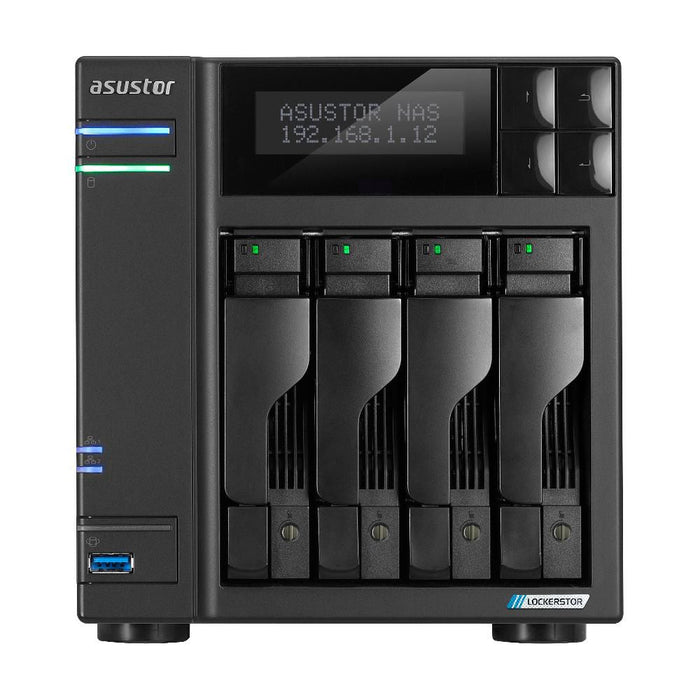 Asustor LOCKERSTOR 4 Gen2 (AS6704T) NAS Desktop Intel® Celeron® N N5105 4 GB DDR4 0 TB ADM Black