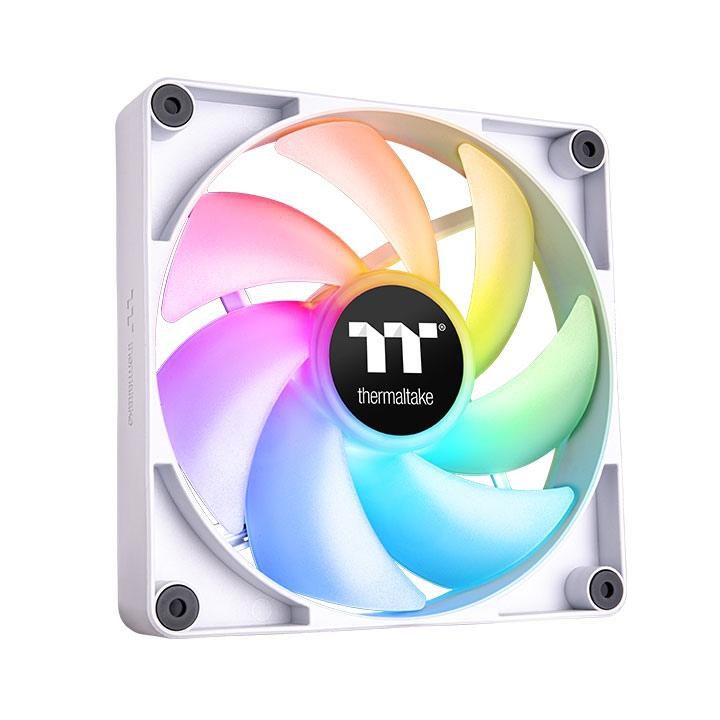 120mm Thermaltake CT120 ARGB Sync PC Cooling Fan White 500-2000rpm - 2Pack