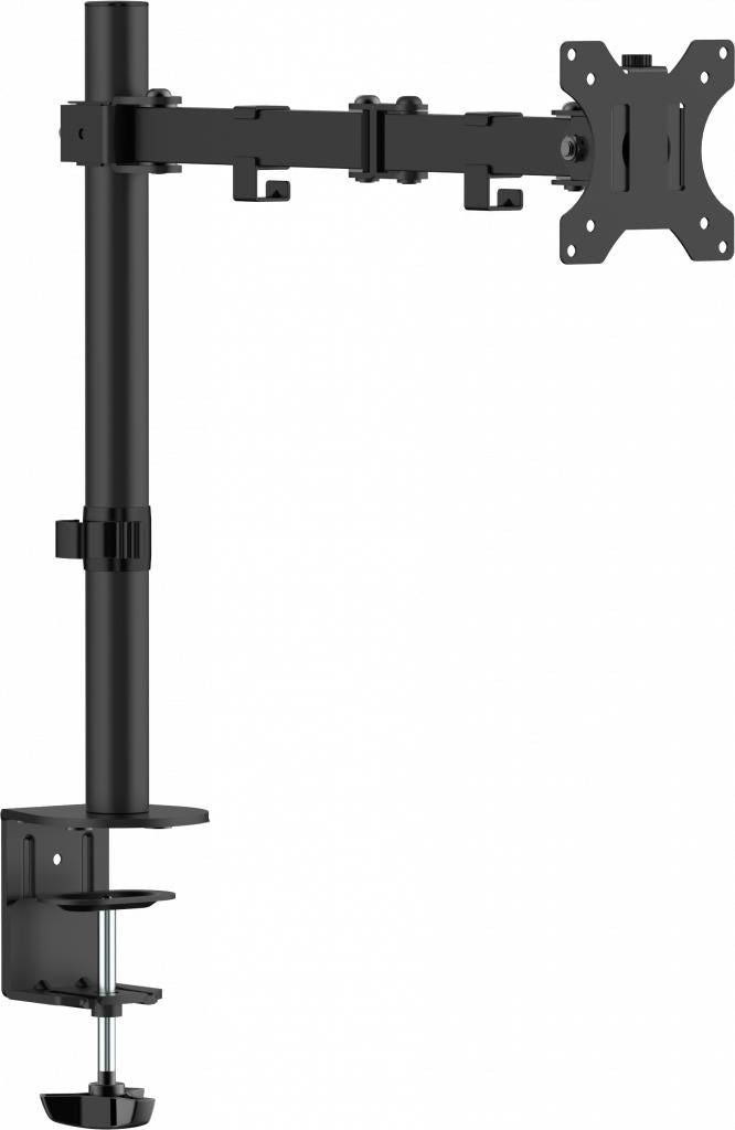 Monitor desk post mount - fits display 13 to 32" with VESA sizes 75 x 75 or 100 x 100 - 2 part arm - rotate - quick-release - swivel and tilt - clamp