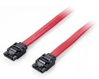 Equip Flachkabel SATA 6Gbps.7 pin ST/ST. 0.5m mit Metallclip Polybeutel