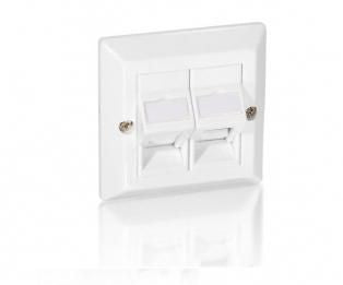 Equip Unterputzdose nur Frontplatte 2 Keystone 45° RAL 1013