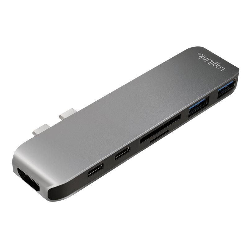 Logilink USB 3.2 Gen2x2, Docking Station, USB-C, 7-Port, w/PD, aluminum