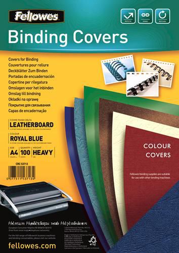 A4 Leatherboard Covers Royal Blue 100pk (FSC)