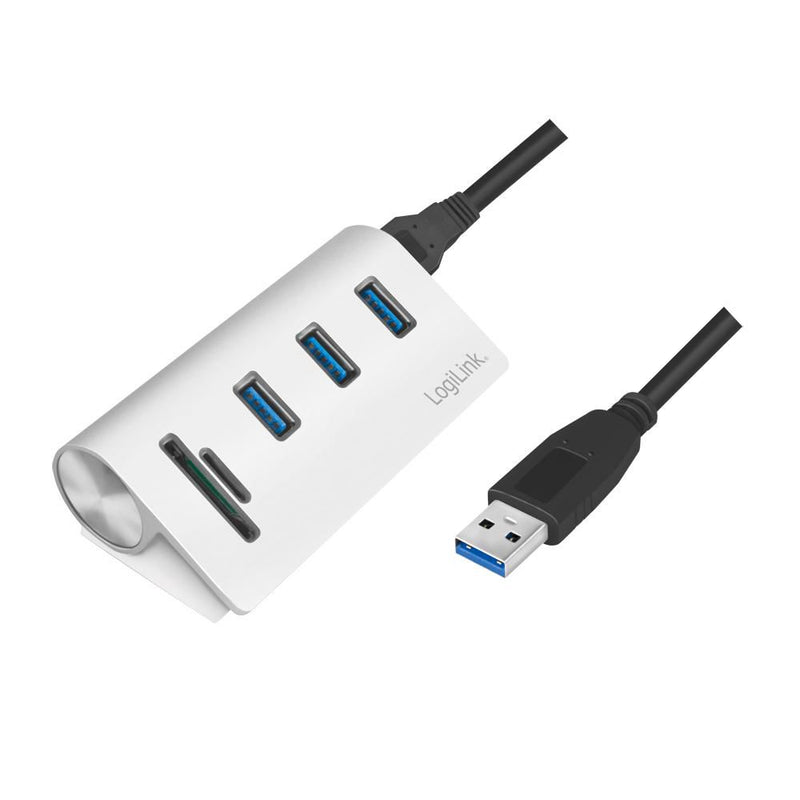 USB 3.0 3-Port Hub with Card Reader