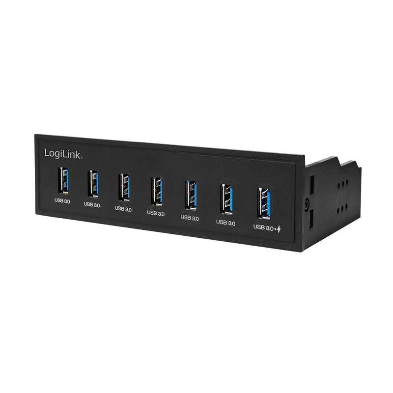 Logilink USB HUB 3.0, 7-Port,5,25 intern + Schnelladeport