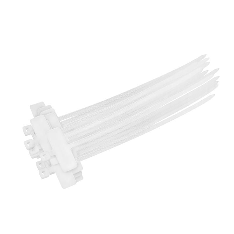 Cable tie with marker, PA66, 100 pcs., transp., W: 2.5 mm, L: 100 mm