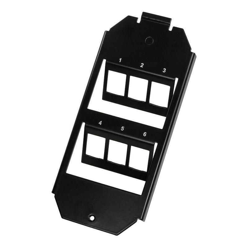 Logilink Keystone floor box insert for 2 x 3 keystone modules, black