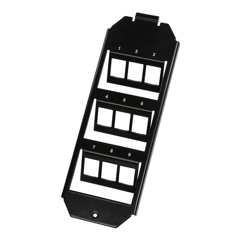 Logilink Keystone floor box insert for 3 x 3 keystone modules, black