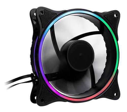 Inter-Tech RGB-Lüfter 120x120x25 (schwarz, für IT-3303 und IT-3306, 120 mm)