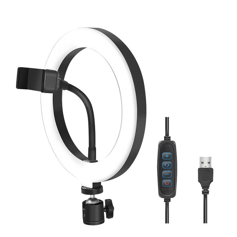 Logilink Smartphone-Ringlicht. DM 20cm. 1.8m Kabel