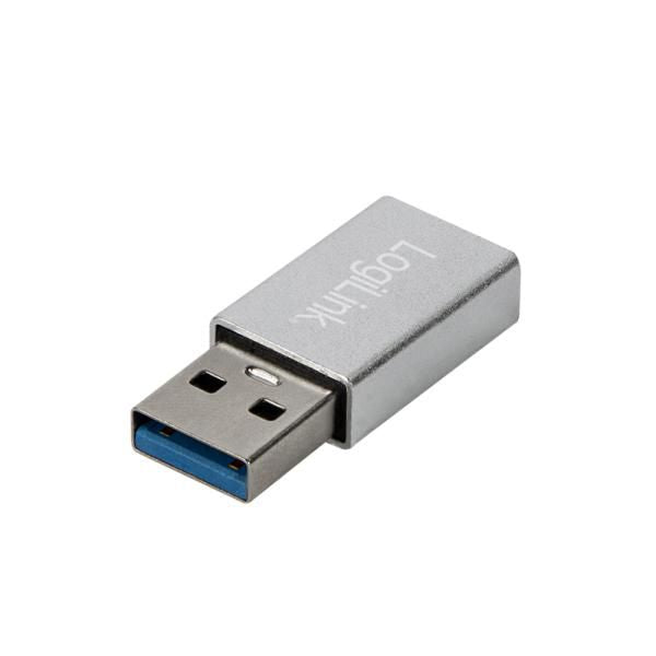USB-A/M to C/F, silver