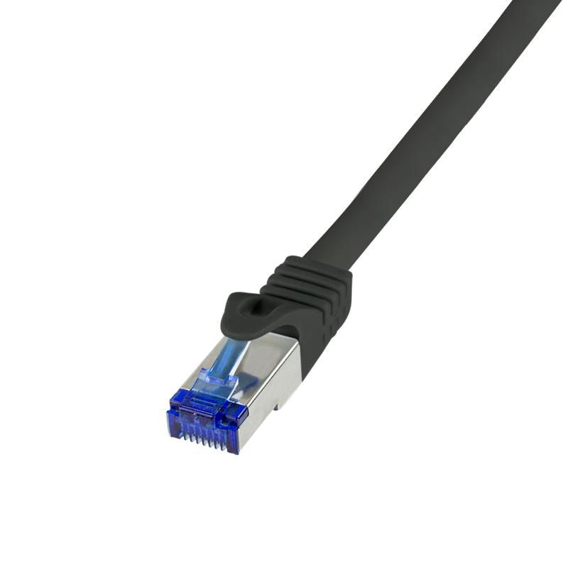 Logilink Patchkabel Ultraflex, Cat.6A, S/FTP, schwarz,1,5 m