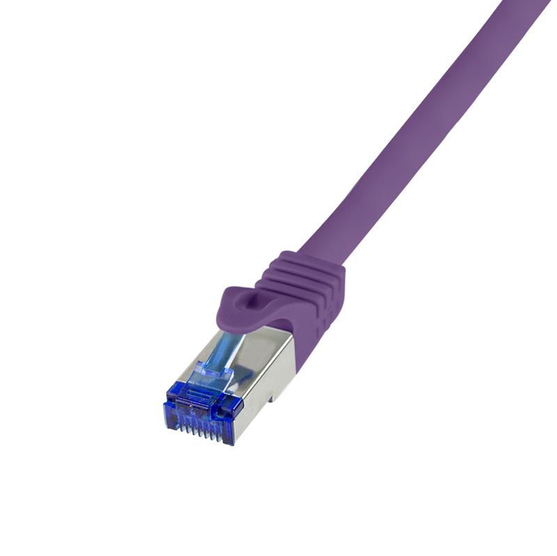 Logilink Patch cable Cat.6A S/FTP Ultraflex GHMT certified, purple 0.25m