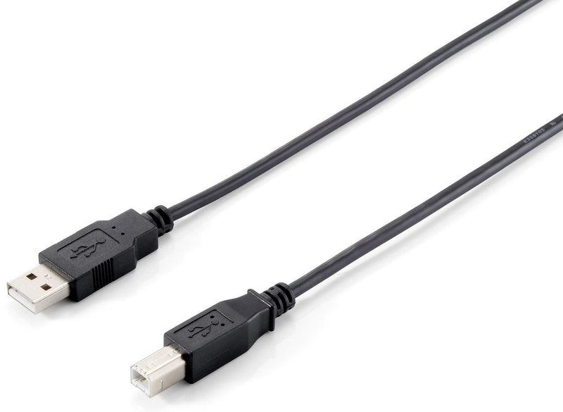 Equip USB2.0 Druckerkabel USB-A->USB-B St/St 1.80m schwarz Polybeutel