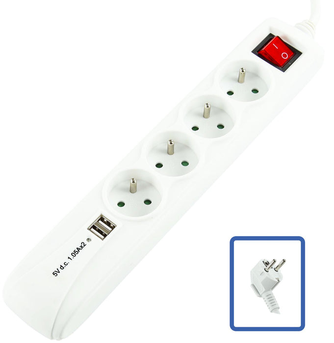 WHITE - ON/OFF SWITCH - 1.5M