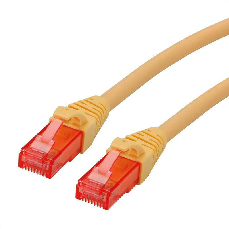 ROLINE - Patch-Kabel - RJ-45 (M) bis RJ-45 (M) - 3 m - UTP - CAT 6 - halogenfrei, geformt, verseilt - Gelb (21.15.2523)