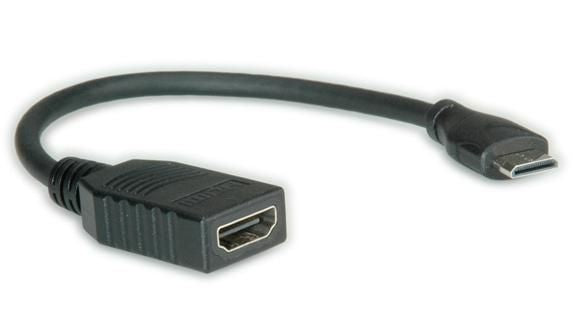 ROLINE HDMI High Speed Kabel mit Ethernet HDMI BU - Mini HDMI ST 0,15m
