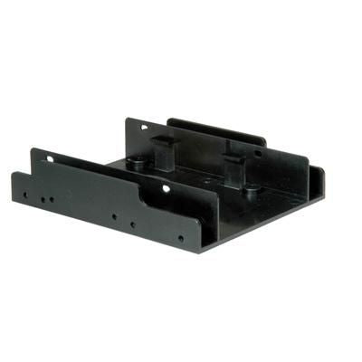 ROLINE Montageadapter 8,89cm 3,5Zoll Rahmen fr 2x 2.5 HDD schwarz